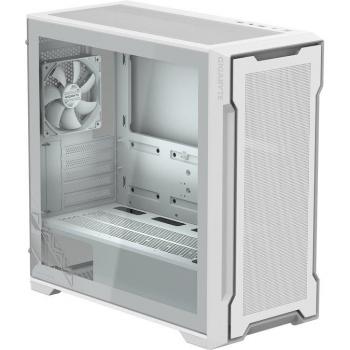 Caja Gaming Gigabyte AORUS C102 ICE Midi Tower con Panel de Cristal Templado y Ventiladores de 120mm - Color Blanco