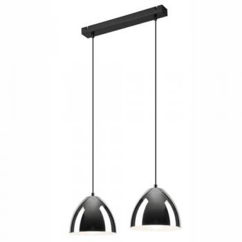 Lámpara de Suspensión Mia, Metal, Plata, 89x50x19 cm