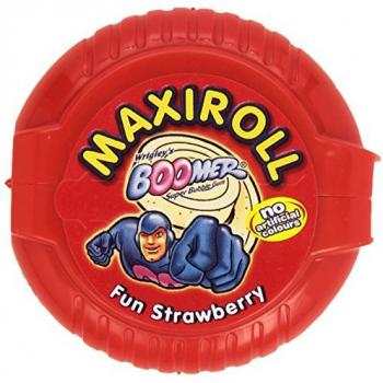 Chicle MaxiRoll Boomer Goma de Mascar Sabor Fresa 56g