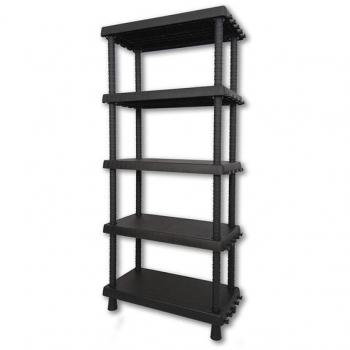 Estante de plástico resistente de 5 niveles con dimensiones L 720 x P 350 x H 1.645 mm