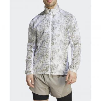 Chaqueta adidas Marathon Allover Print para Hombres en Blanco y Gris