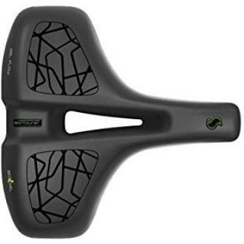 Comet Zen Gel Flow  Sillín, Unisex Adulto, Negro, Tamano L
