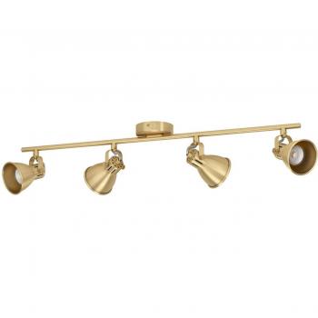 Foco de Techo Seras 4 Luces GU10 en Latón Cepillado Oro