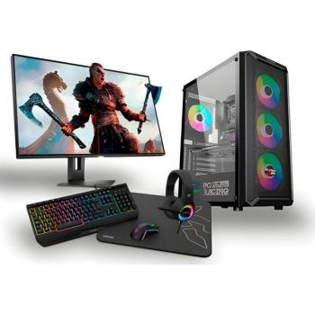 PC Gaming Completo Racing Pack AMD Ryzen 3 3200G - 16GB DDR4 - 1TB HDD + 256GB SSD M.2 - Monitor 24 Full HD + Combo Gaming