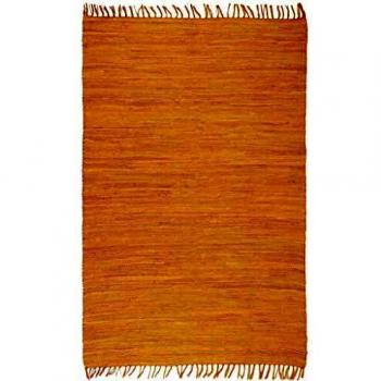 vidaXL Alfombra Tejida a Mano Chindi Algodón Beige 80x160cm Decoración Hogar