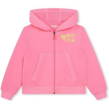 Sudadera de niña Billieblush con cremallera, capucha y estampado trasero