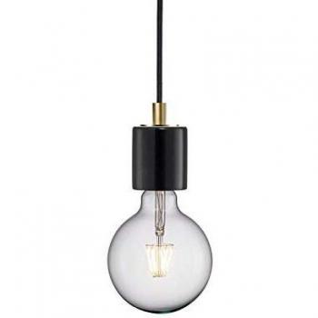 Lámpara Colgante Nordlux Siv de Diseño Minimalista en Mármol Negro con Portalámparas E27 (Máx. 60W)
