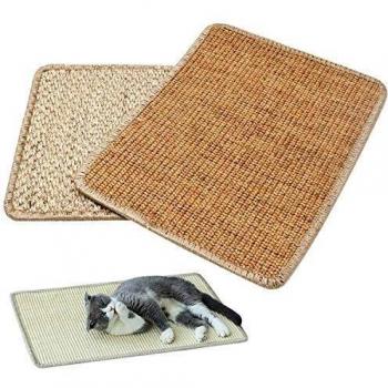 Alfombras Rascadoras,RoadLoo2 Piezas 40x30cm Rascador Gatos Almohadilla de Sisal Natural Antideslizante Juguete de Cuidado para Colchoneta y Dormir Protege Alfombras y Sofás Color Aleatorio