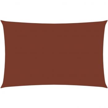 Toldo de vela rectangular terracota 2x5 m