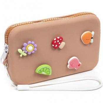 Monedero bolso de mano Villaverla con asa flexible y charms decorativos intercambiables
