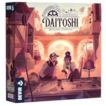 Juego de Mesa Daitoshi - Estrategia Steampunk con Colocación de Trabajadores, 14 Años+