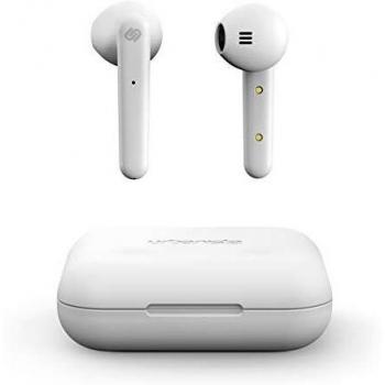Urbanista Stockholm Auriculares Verdaderamente Inalámbricos 14H de Duración Bluetooth 5.0 con Estuche de Carga, Controles Táctiles y Cascos con Micro Dual Compatible con Android e iOS - Blanco