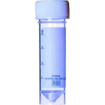 Ramboldi 327150 Envase De Poliestireno Universal De 30 ml, Con Etiqueta Lisa