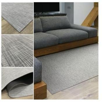 Alfombra Vinílica Resistente Tadi & Imperio 1979 - Color Gris 200x250 cm - Alfombra Lavable para Cocina y Exterior