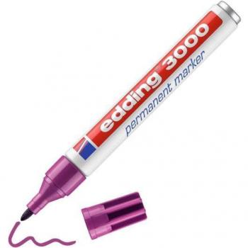 Rotulador Edding 3000 Magenta Marcador Permanente Caja de 10
