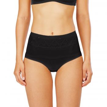 Naturana Panty Girdle, Braga Alta para Mujer, Negro