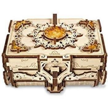 Kit de Rompecabezas en 3D Amber Box con Perlas de Ámbar y Madera