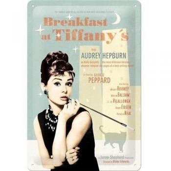 Nostalgic-Art 22163 Breakfast at Tiffany's Blue diseño, 20 x 30 cm
