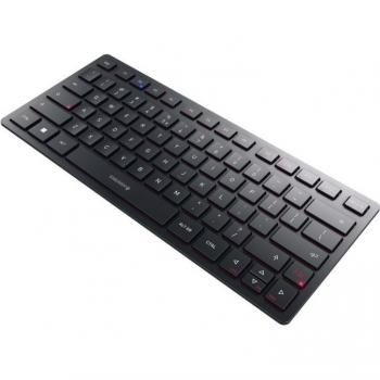 Teclado Inalámbrico Cherry KW 9200 Mini - Bluetooth 5.0, 2.4 GHz, QWERTY Europeo, Conexión Multidispositivo, Recargable, Negro