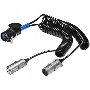 Cable Adaptador 24V para Tomacorriente de Remolque HELLA 8JA 005 952-041 - Longitud: 4m - Conectores: 157/7