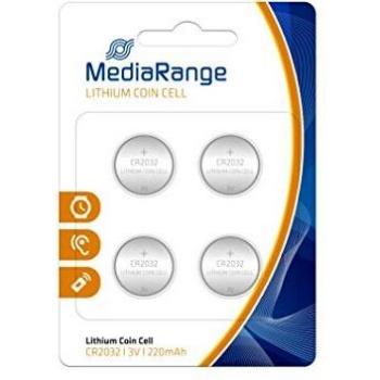 Batería de Litio MediaRange MRBAT132, Tipo Botón CR2032, 3V, No-Recargable, Pack de 4 Unidades