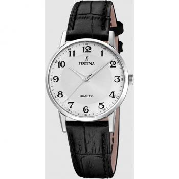 Reloj Festina F20691/1 Blanco Mujer, Reloj de mujer F20691/1 Classics de piel negro, Reloj FESTINA Para Mujer F20691 Classics Caja de Acero inoxidable 316l Plateado