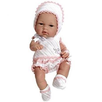 ARIAS - Muñeca bebé Natal, con Elementos Swarovski, Color Rosa, 33 cm