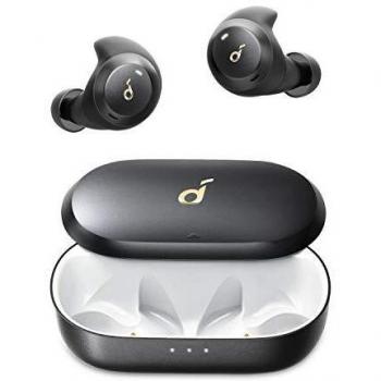 Anker Soundcore Spirit Dot 2 Auriculares Bluetooth, Perfil de Sonido Claro, IPX7 Impermeable y a Prueba de Sudor, Carga rápida como un Rayo, Comfortable AirWings, Mini Auriculares para Deportes