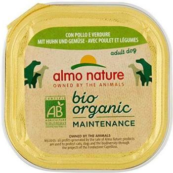 almo nature Perro paté de Pollo y Verduras en Bandeja orgánica, 100 g