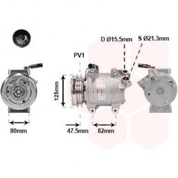 Compresor de aire acondicionado VAN WEZEL 3201K700
