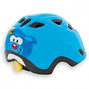 MET Kinderhelm 'Elfo & Genio' - In-Mold Konstruktion - Safe-T E-Twist 2 Drehverschlusssystem mit LED-Rücklicht - Bimbi Secure