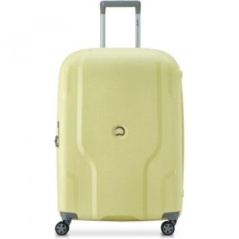 Maleta mediana Delsey Paris Clavel rígida expansible amarilla con capacidad de 77.96 L