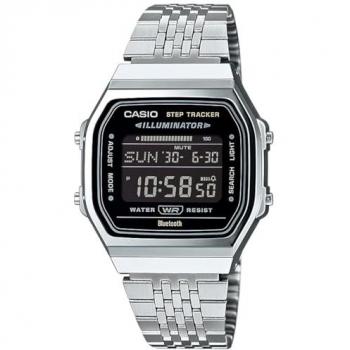 Reloj Digital Casio Vintage ABL-100WE-1BEF con Bluetooth, Contador de Pasos y Acelerómetro - Plateado/Negro