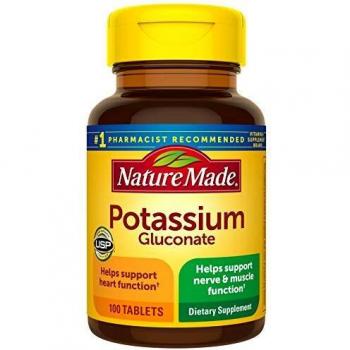 Nature Made Potassium Gluconate, 550mg, 100 Tablets