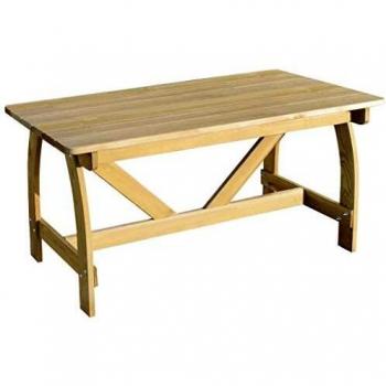 vidaXL Mesa de Jardín de Madera de Pino Impregnada 150x74x75 cm Mesa de Patio