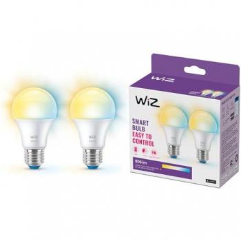 Bombilla LED Inteligente WiZ E27 60W Ajustable Blanco (Doble Pack)