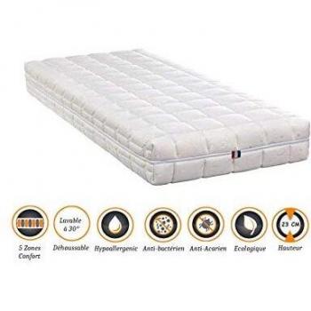 Colchón Nuits D'or de Memoria + Protector Hipoalergénico 120x200 cm Firme - Especial para Somier Eléctrico - Funda Extraíble y Lavable - 5 Zonas de Confort