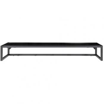 Estante Vita Negro de Metal y Tablero Aglomerado de Melamina, 28x80x12 cm