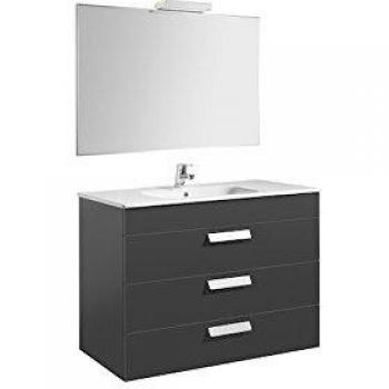 Roca - Pack Debba Std 3 Cajones 1000 Gris Antracita Brillo