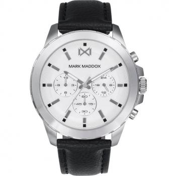 Mark Maddox - Reloj de hombre Marais multifunción de acero y correa negra