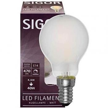 Bombilla LED Filamento Gota E14 4,5W 470lm Dimable 2700K Matte