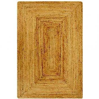 SengentoStyle Vloerkleed handgemaakt 160x230 cm jute naturel