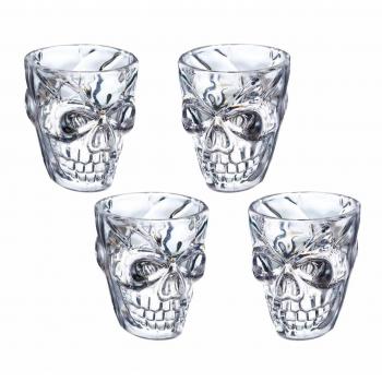 Kitchencraft Spookily Does It – novedad plástico calavera vasos de chupito, 50 ml