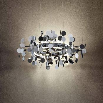 Lámpara colgante LED Lucande Glimmo, diseño moderno en cromo, fabricada en aluminio, ideal para salón y comedor, con 1 llama