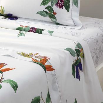 Yves Delorme Parfum Cotton Satin Flat Sheet - Queen/Full Size