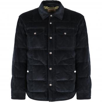 Woolrich Men's Quilted Snap Jacket in Blue, Size XL, CFWOOS0130MRUT3805 Color 3989, Cotton Padded Winter Jacket