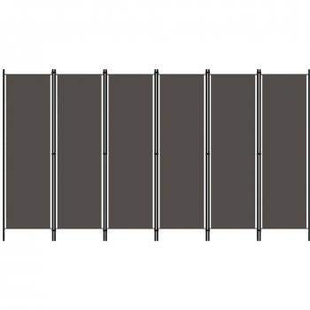 6-Panel Room Divider Anthracite 300x180 cm