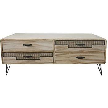 Mueble de TV DKD Home Decor Metal Madera de Paulonia (115 x 61 x 43 cm)