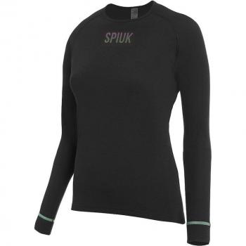 Camiseta de ciclismo de mujer Spiuk Anatomic, manga larga, color negro, talla S