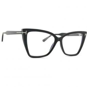 Tom Ford FT5844-B 001 55 Stylish Optical Glasses for Women, Black, Size: 55 MM